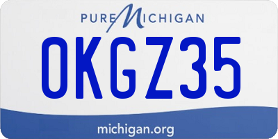 MI license plate 0KGZ35