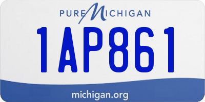 MI license plate 1AP861