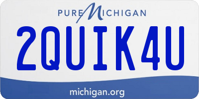 MI license plate 2QUIK4U