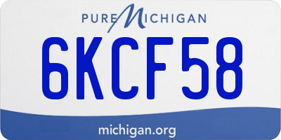MI license plate 6KCF58