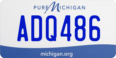 MI license plate ADQ486