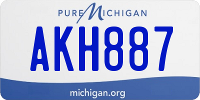 MI license plate AKH887