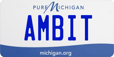 MI license plate AMBIT