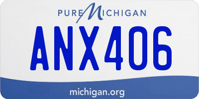MI license plate ANX406