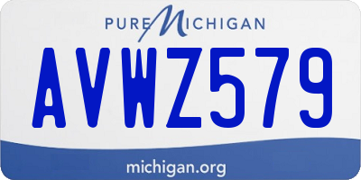 MI license plate AVWZ579