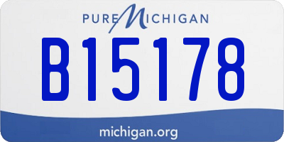 MI license plate B15178