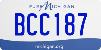 MI license plate BCC187
