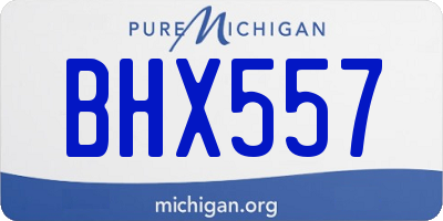 MI license plate BHX557