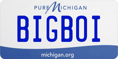 MI license plate BIGBOI