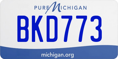 MI license plate BKD773