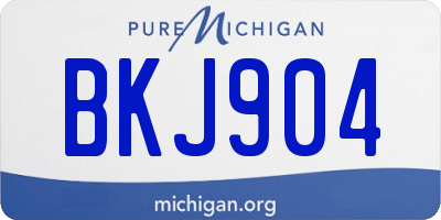 MI license plate BKJ904