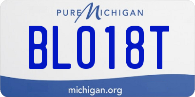 MI license plate BL018T