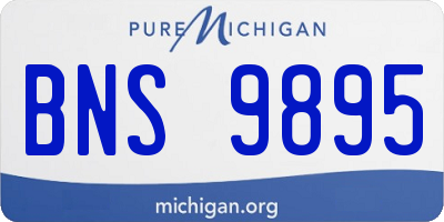 MI license plate BNS9895