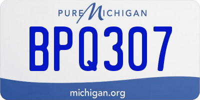 MI license plate BPQ307