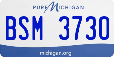 MI license plate BSM3730