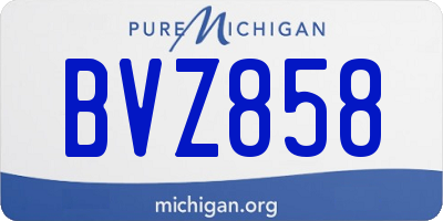MI license plate BVZ858