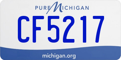 MI license plate CF5217