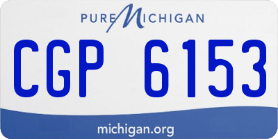 MI license plate CGP6153