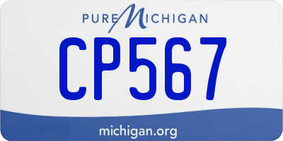 MI license plate CP567