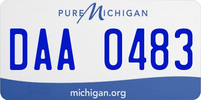MI license plate DAA0483