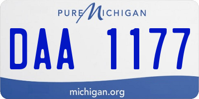 MI license plate DAA1177