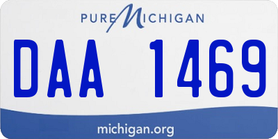 MI license plate DAA1469