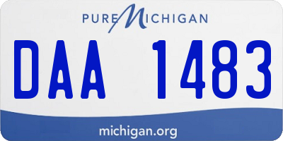 MI license plate DAA1483