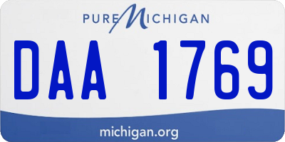 MI license plate DAA1769