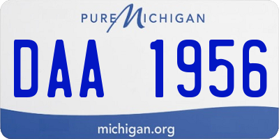 MI license plate DAA1956