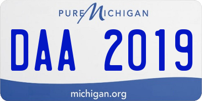 MI license plate DAA2019