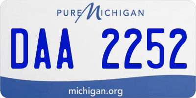 MI license plate DAA2252