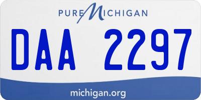MI license plate DAA2297