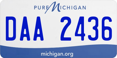 MI license plate DAA2436