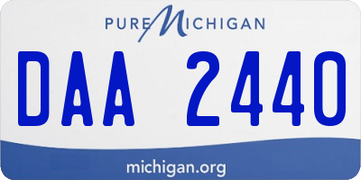 MI license plate DAA2440