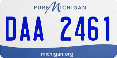 MI license plate DAA2461