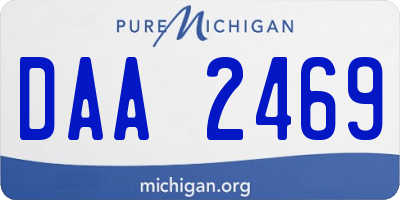 MI license plate DAA2469