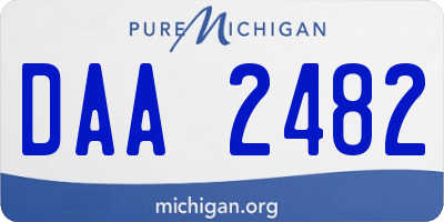 MI license plate DAA2482