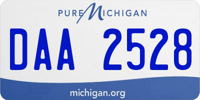 MI license plate DAA2528