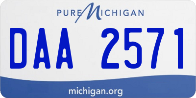 MI license plate DAA2571
