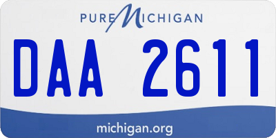 MI license plate DAA2611