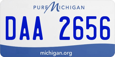 MI license plate DAA2656