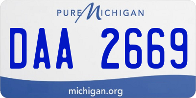 MI license plate DAA2669