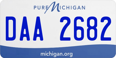 MI license plate DAA2682