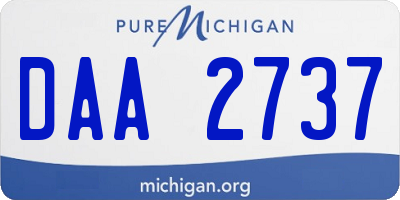 MI license plate DAA2737
