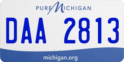 MI license plate DAA2813