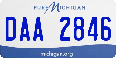 MI license plate DAA2846
