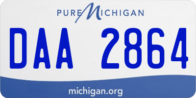 MI license plate DAA2864