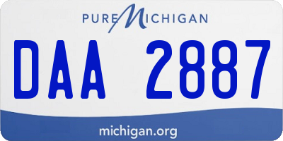 MI license plate DAA2887