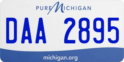 MI license plate DAA2895