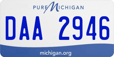 MI license plate DAA2946